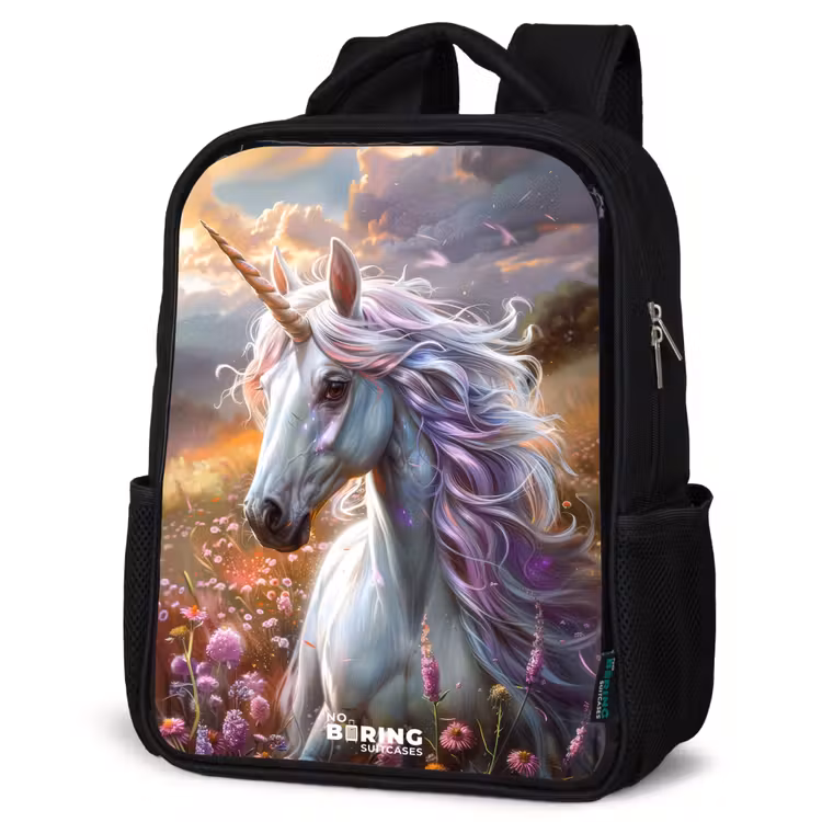 Kinderrucksack - Schwarz - Pastellfarbene Perle Horn — 4
