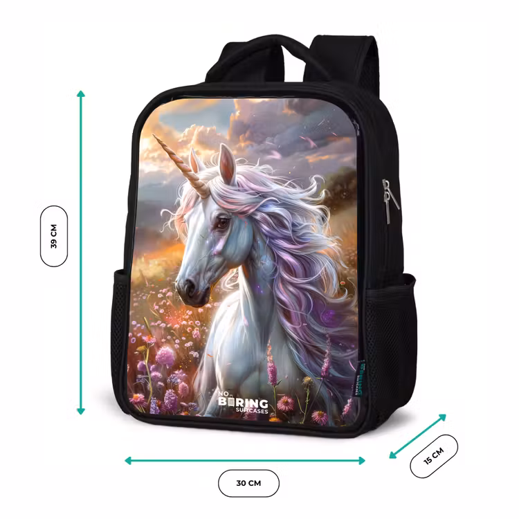 Kinderrucksack - Schwarz - Pastellfarbene Perle Horn — 6