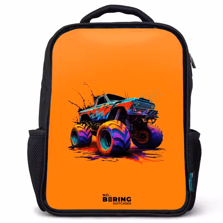 Kinderrucksack - Schwarz - Regenbogen-Räder — 1
