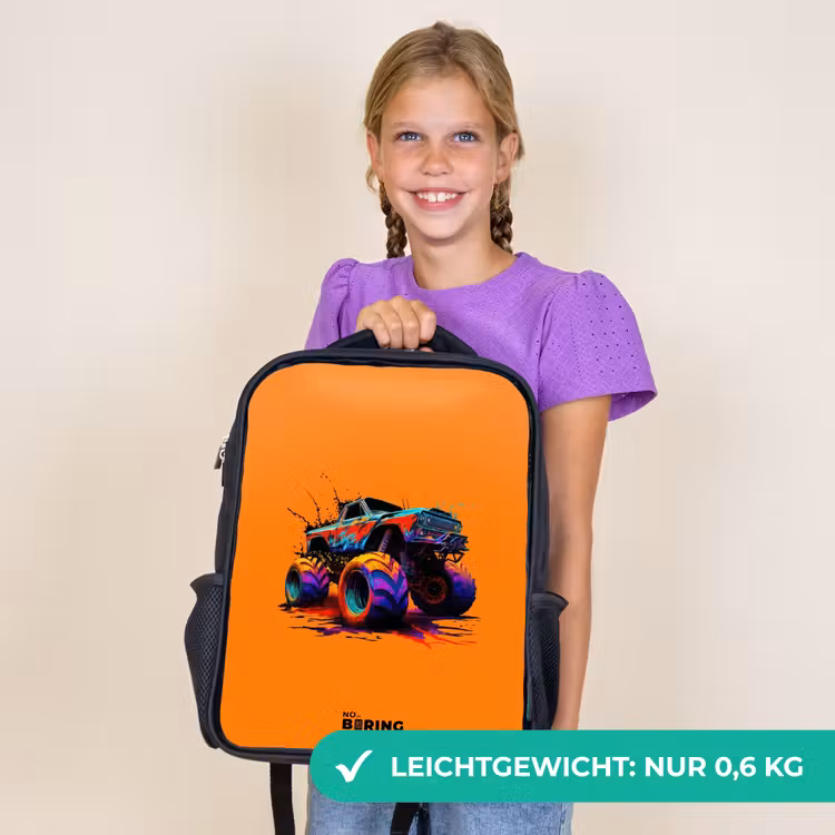 Kinderrucksack - Schwarz - Regenbogen-Räder — 7