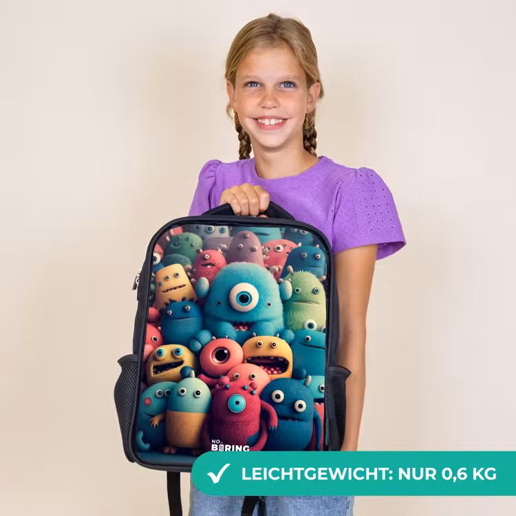 Kinderrucksack - Schwarz - Weiche und konvexe Proben — 7