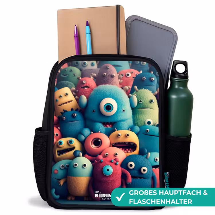 Kinderrucksack - Schwarz - Weiche und konvexe Proben — 8