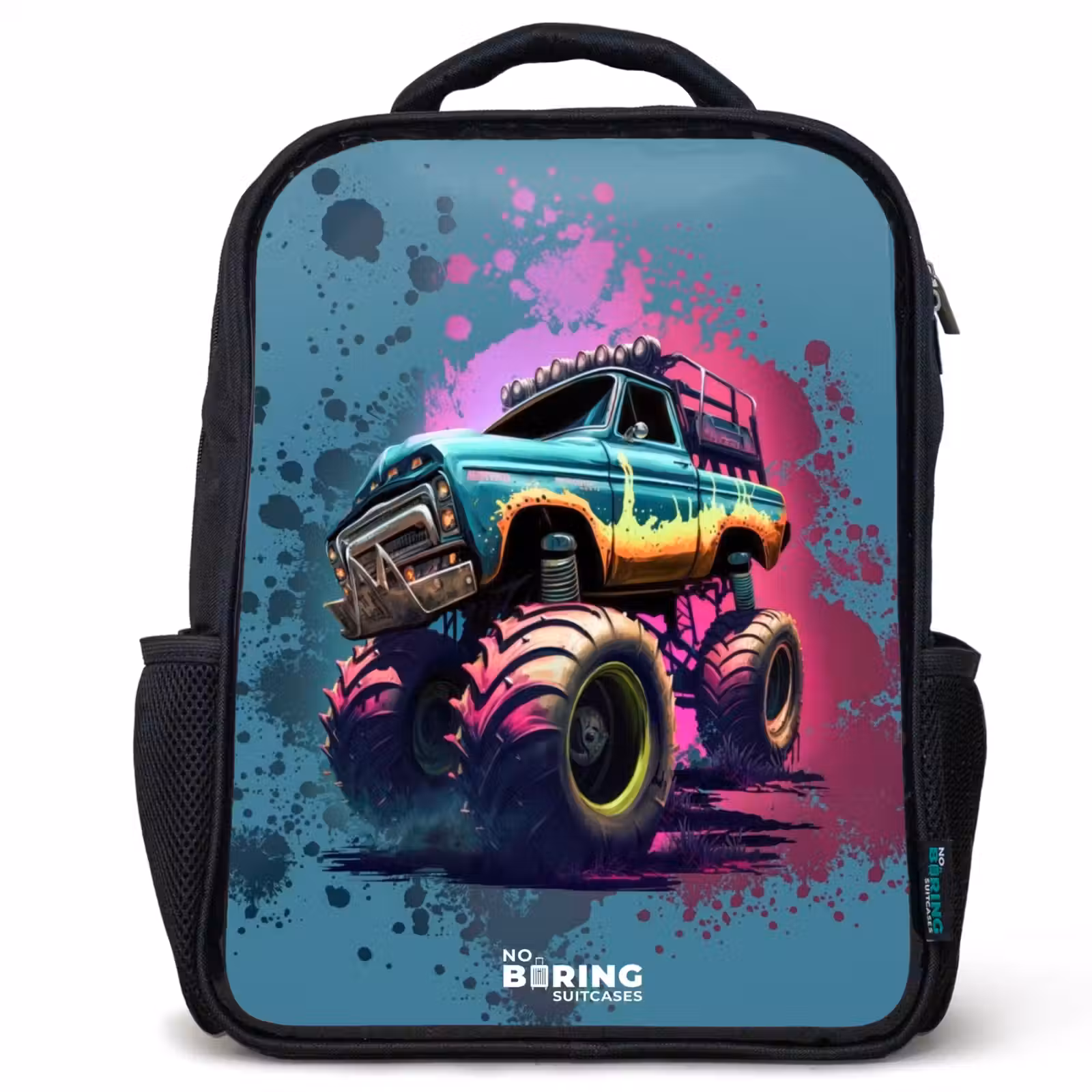 Kinderrucksack - Schwarz - Monster-Räder — 1