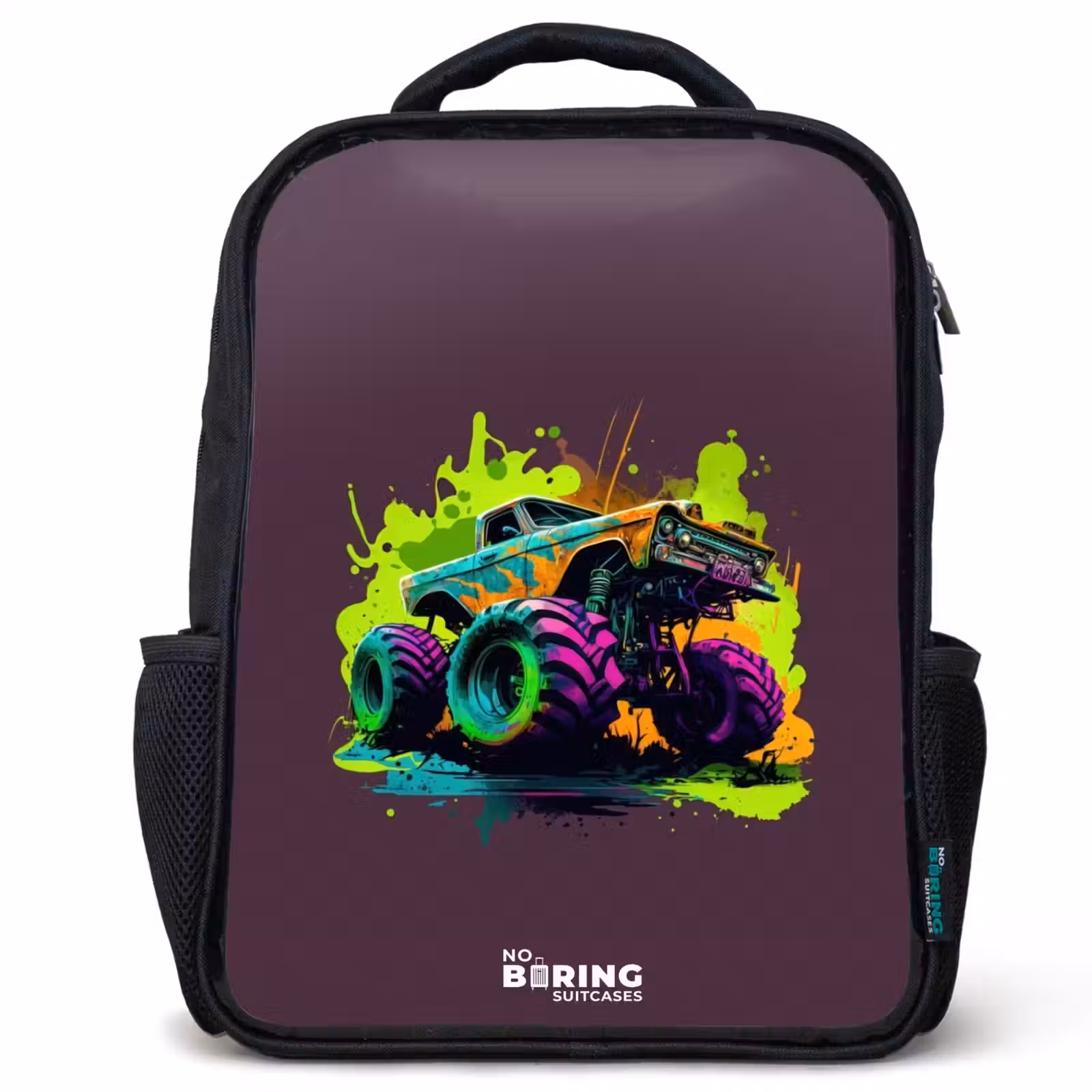 Kinderrucksack - Schwarz - Neon-Räder — 1