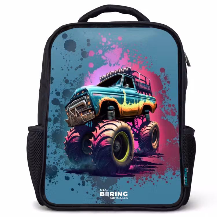 Kinderrucksack - Schwarz - Monster-Räder — 1