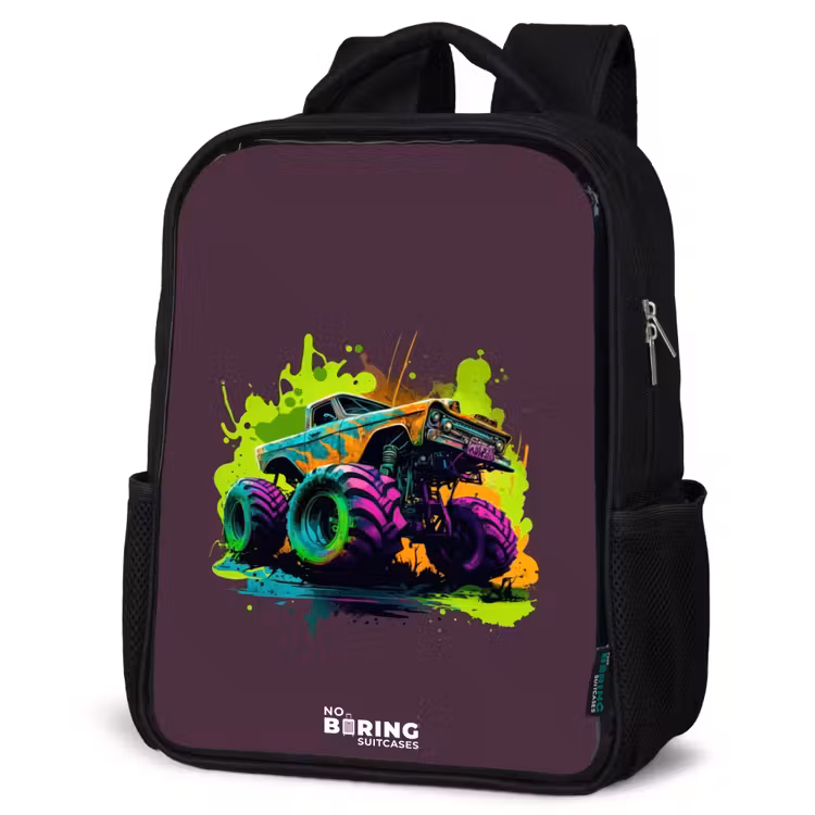 Kinderrucksack - Schwarz - Neon-Räder — 4