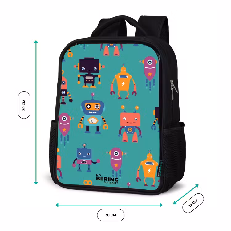 Kinderrucksack - Schwarz - Robo-Rave — 6