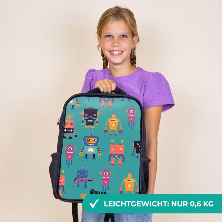 Kinderrucksack - Schwarz - Robo-Rave — 7