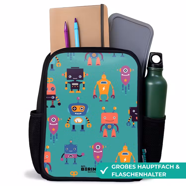 Kinderrucksack - Schwarz - Robo-Rave — 8