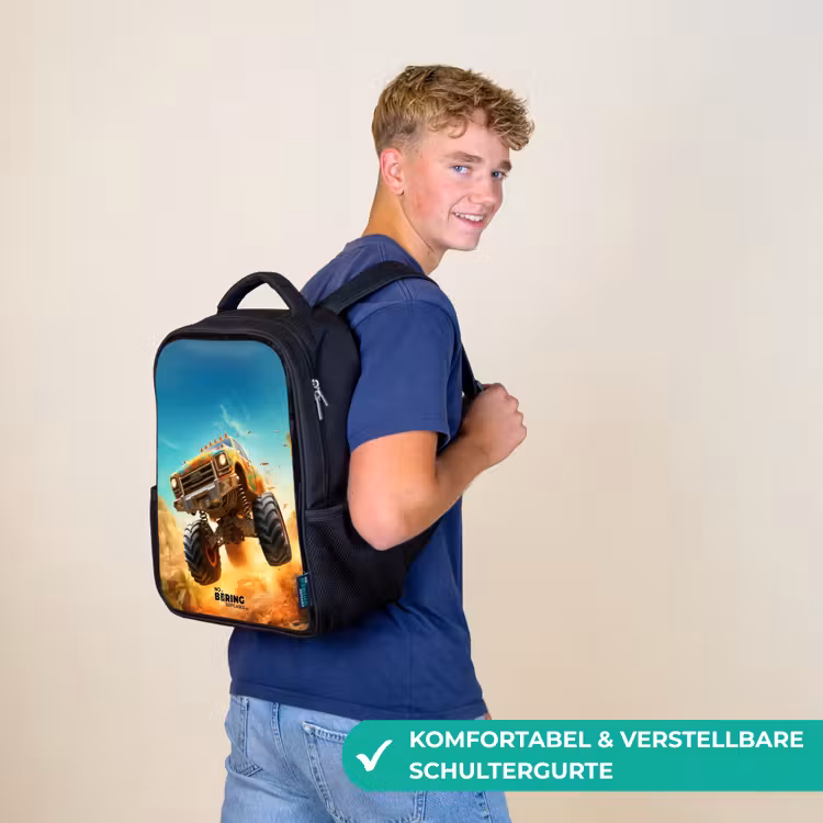 Kinderrucksack - Schwarz - Sand Läufer — 9