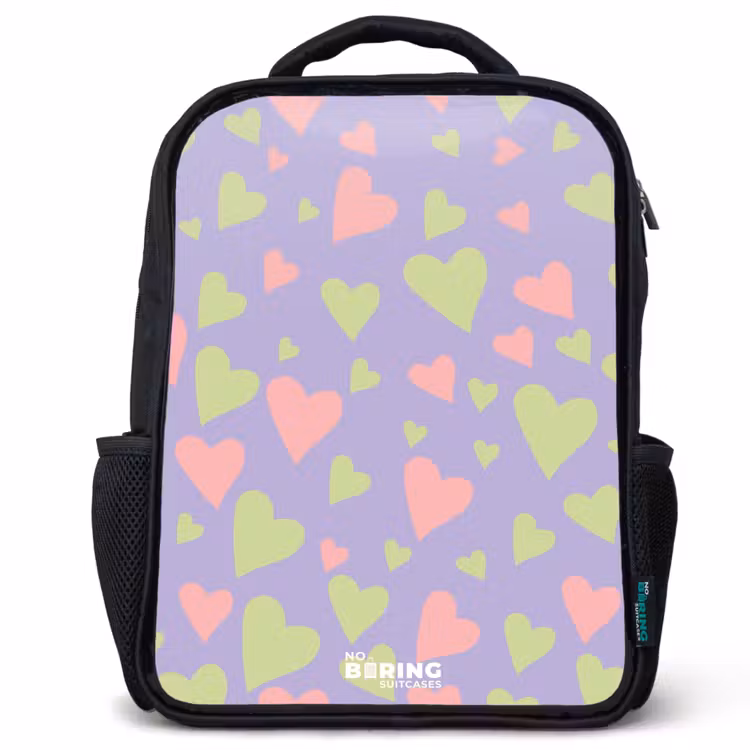 Kinderrucksack - Schwarz - Schöner Flieder — 1