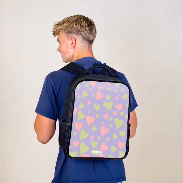Kinderrucksack - Schwarz - Schöner Flieder — 3