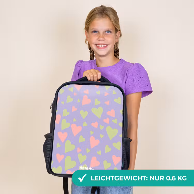 Kinderrucksack - Schwarz - Schöner Flieder — 7