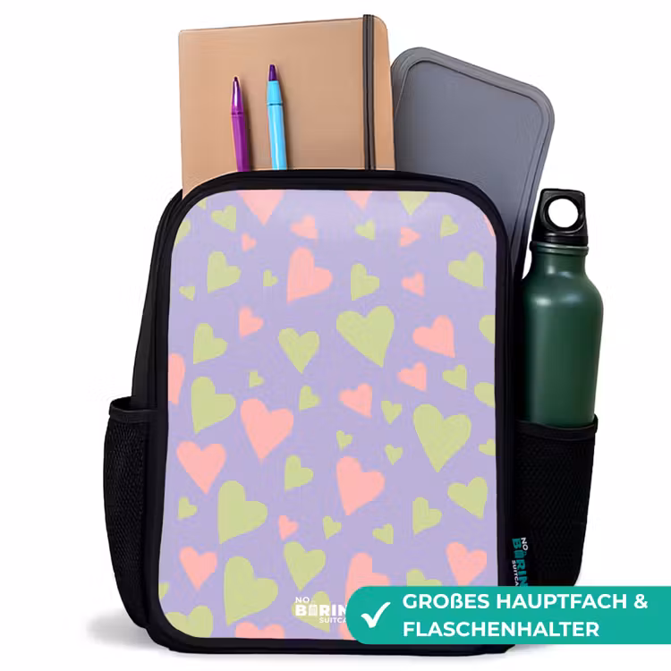 Kinderrucksack - Schwarz - Schöner Flieder — 8