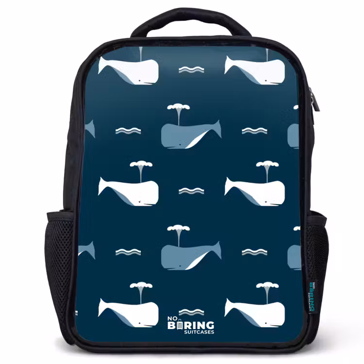 Kinderrucksack - Schwarz - Welt der Wale — 1