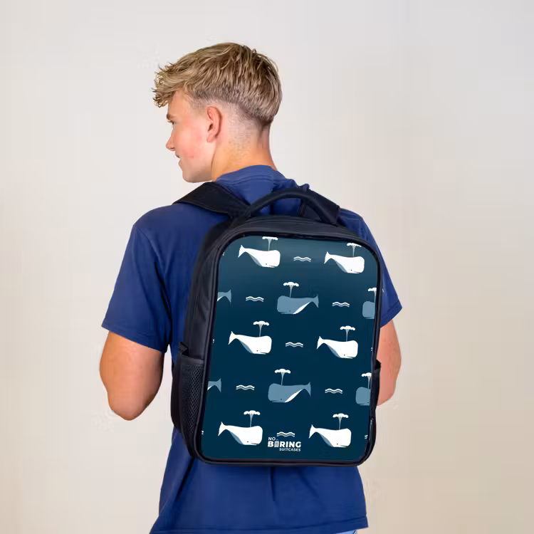 Kinderrucksack - Schwarz - Welt der Wale — 3