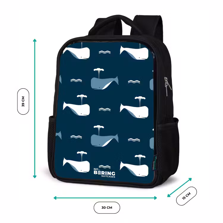 Kinderrucksack - Schwarz - Welt der Wale — 6