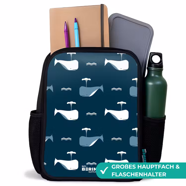 Kinderrucksack - Schwarz - Welt der Wale — 8