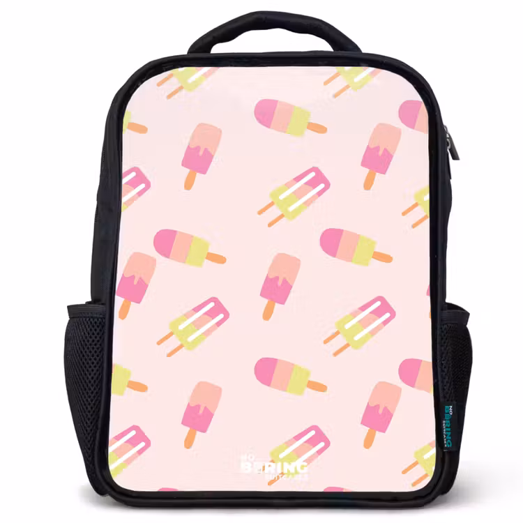 Kinderrucksack - Schwarz - Wirbelndes Wassereis — 1