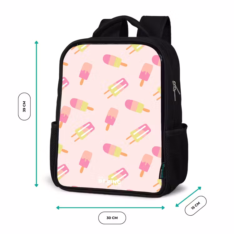 Kinderrucksack - Schwarz - Wirbelndes Wassereis — 6