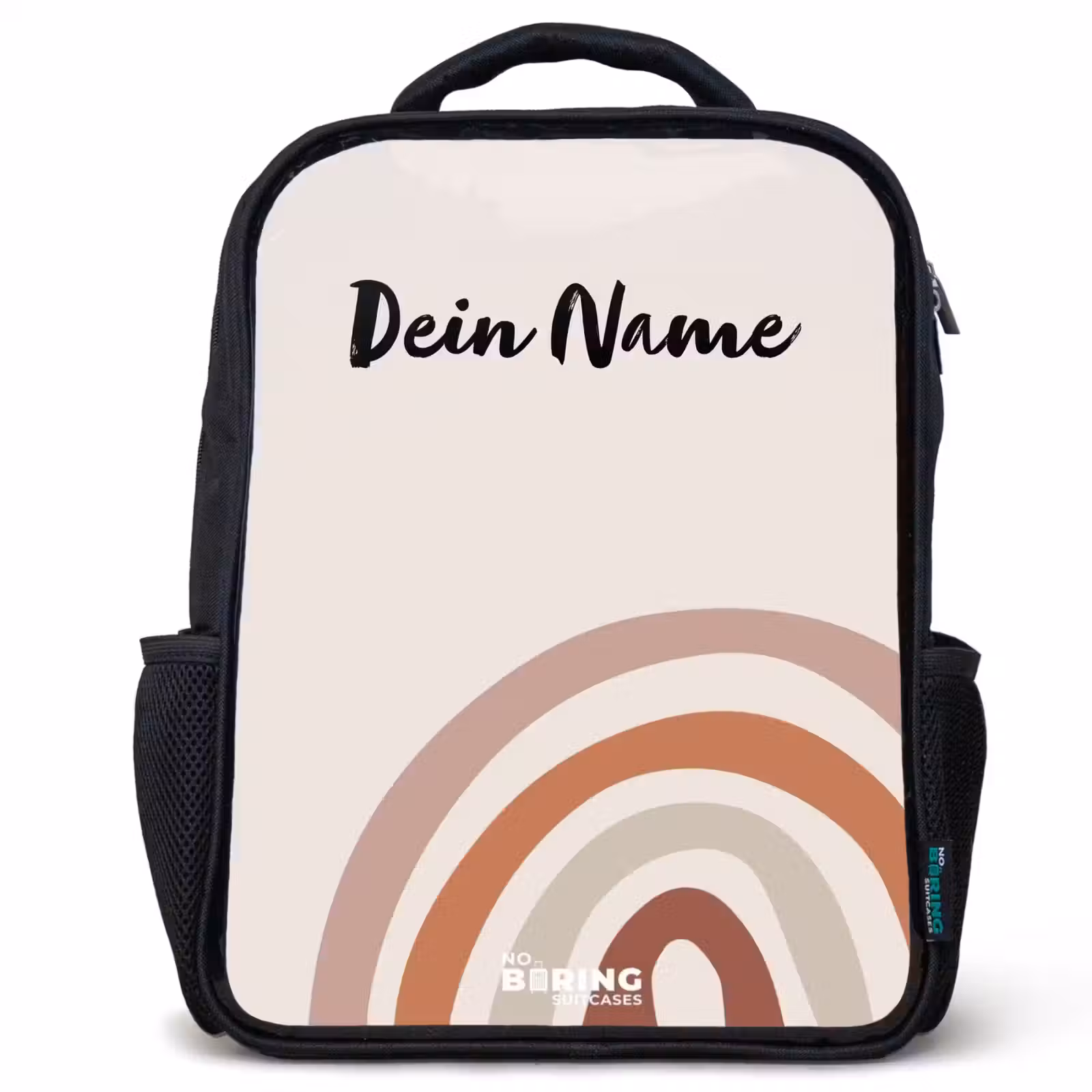Kinderrucksack - Schwarz - Roher Regenbogen natürlich — 1