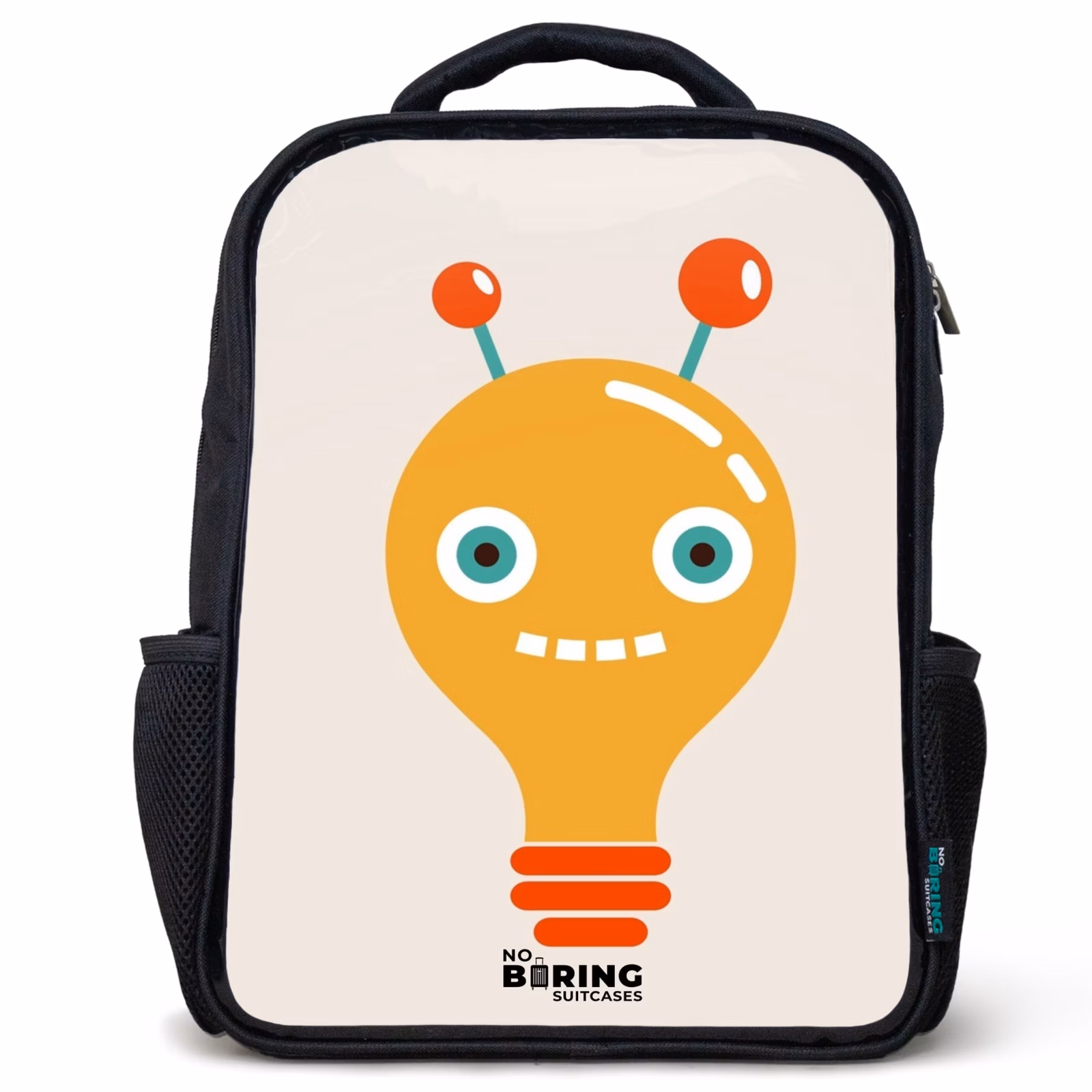 Kinderrucksack - Schwarz - Zwiebelroboter mit großen Augen — 1
