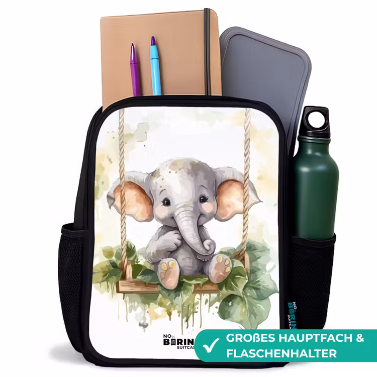 Kinderrucksack - Schwarz - Onno-Elefant — 8