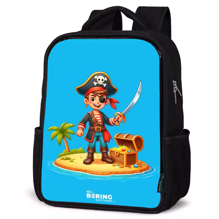 Kinderrucksack - Schwarz - Pirat bereit zum Plündern — 4