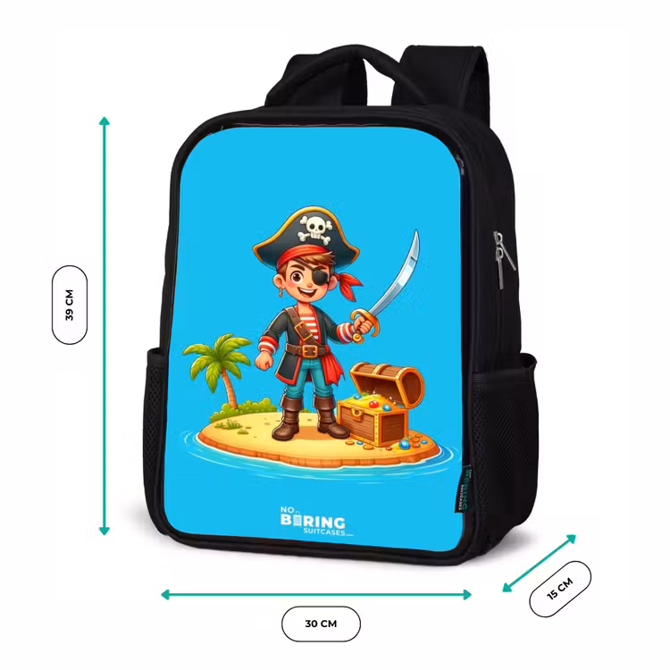 Kinderrucksack - Schwarz - Pirat bereit zum Plündern — 6