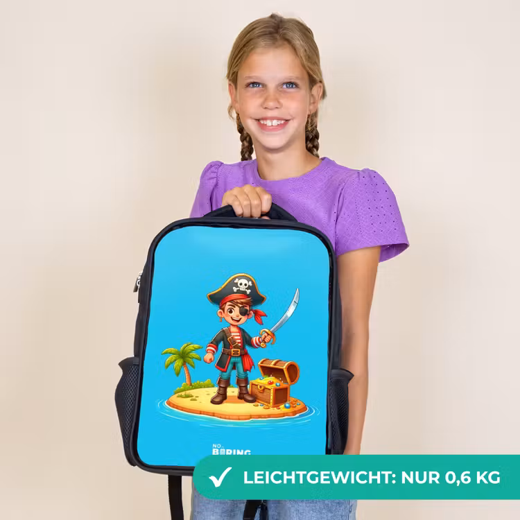 Kinderrucksack - Schwarz - Pirat bereit zum Plündern — 7