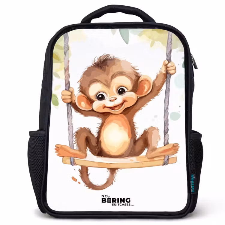 Kinderrucksack - Schwarz - Schaukelnder Großer Affe — 1