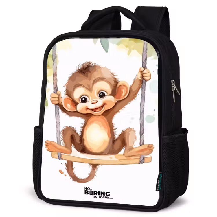 Kinderrucksack - Schwarz - Schaukelnder Großer Affe — 4
