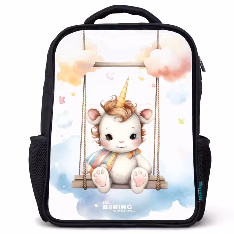 Kinderrucksack - Schwarz - Schaukelndes Baby-Einhorn — 1
