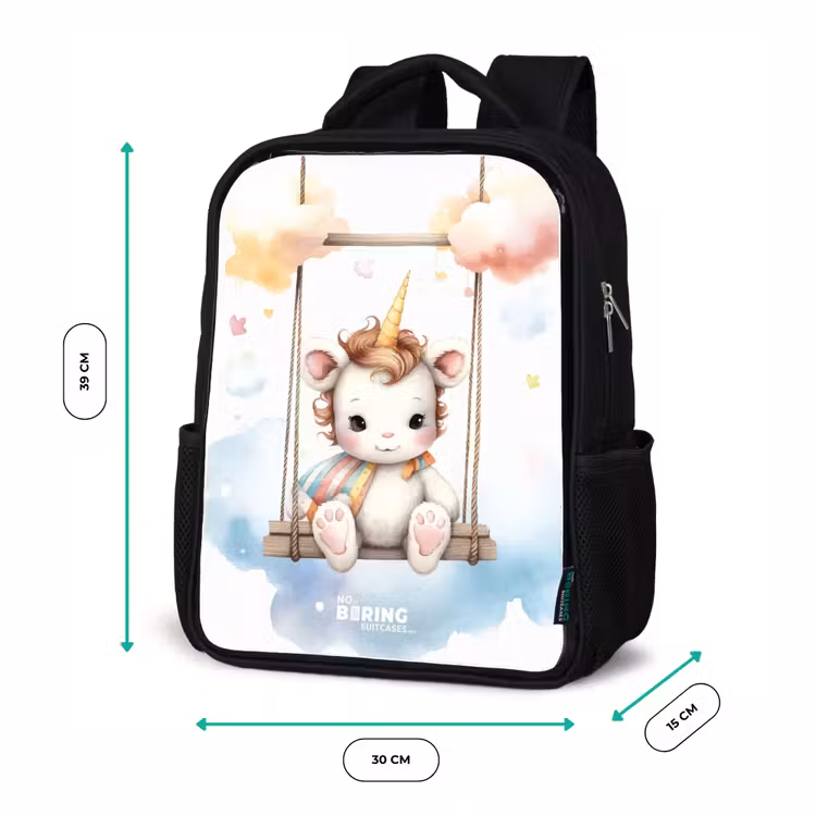 Kinderrucksack - Schwarz - Schaukelndes Baby-Einhorn — 6
