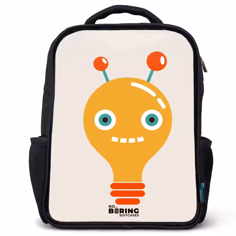 Kinderrucksack - Schwarz - Zwiebelroboter mit großen Augen — 1