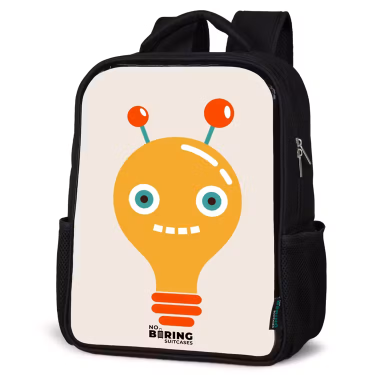 Kinderrucksack - Schwarz - Zwiebelroboter mit großen Augen — 4