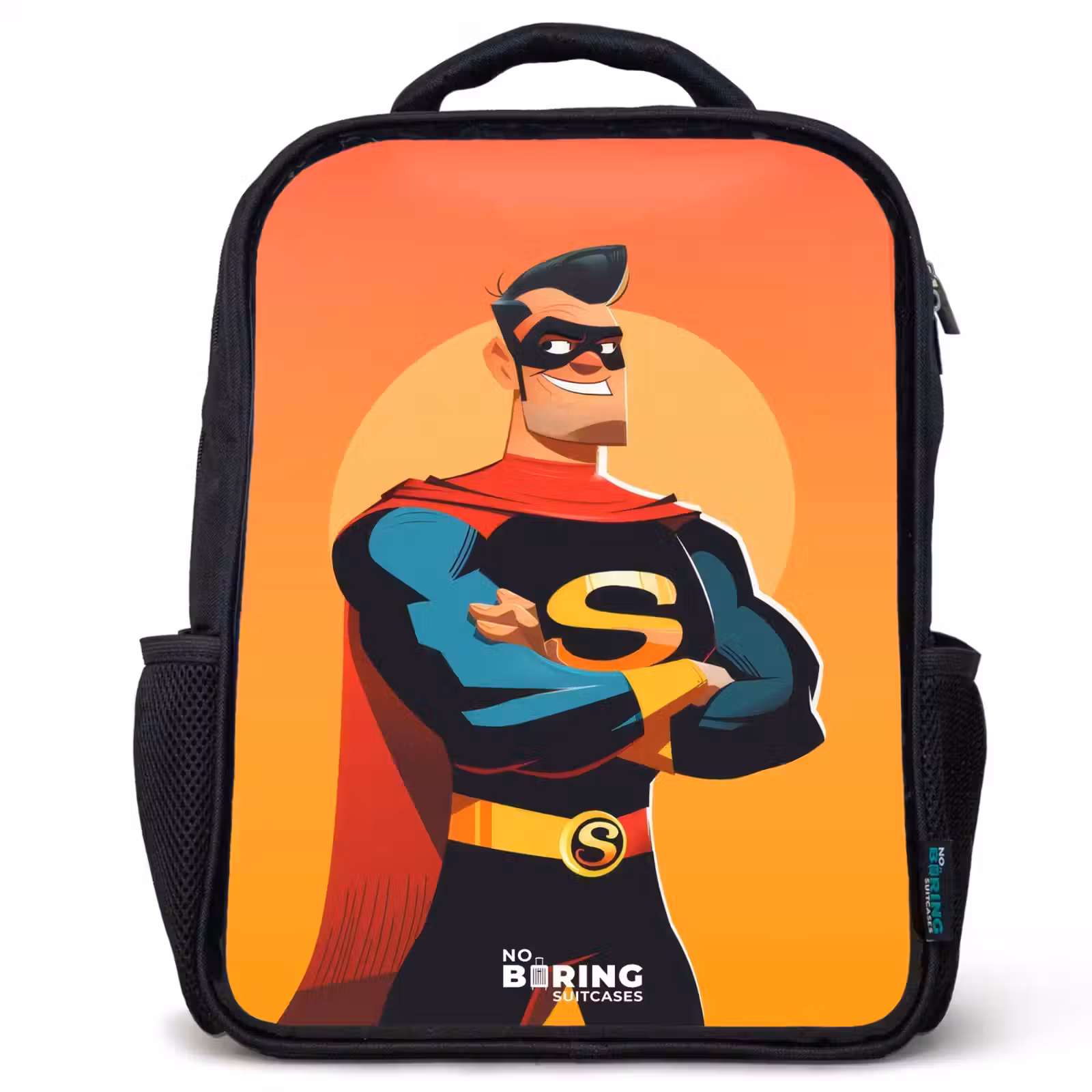 Kinderrucksack - Schwarz - Sonnige Superheldin — 1