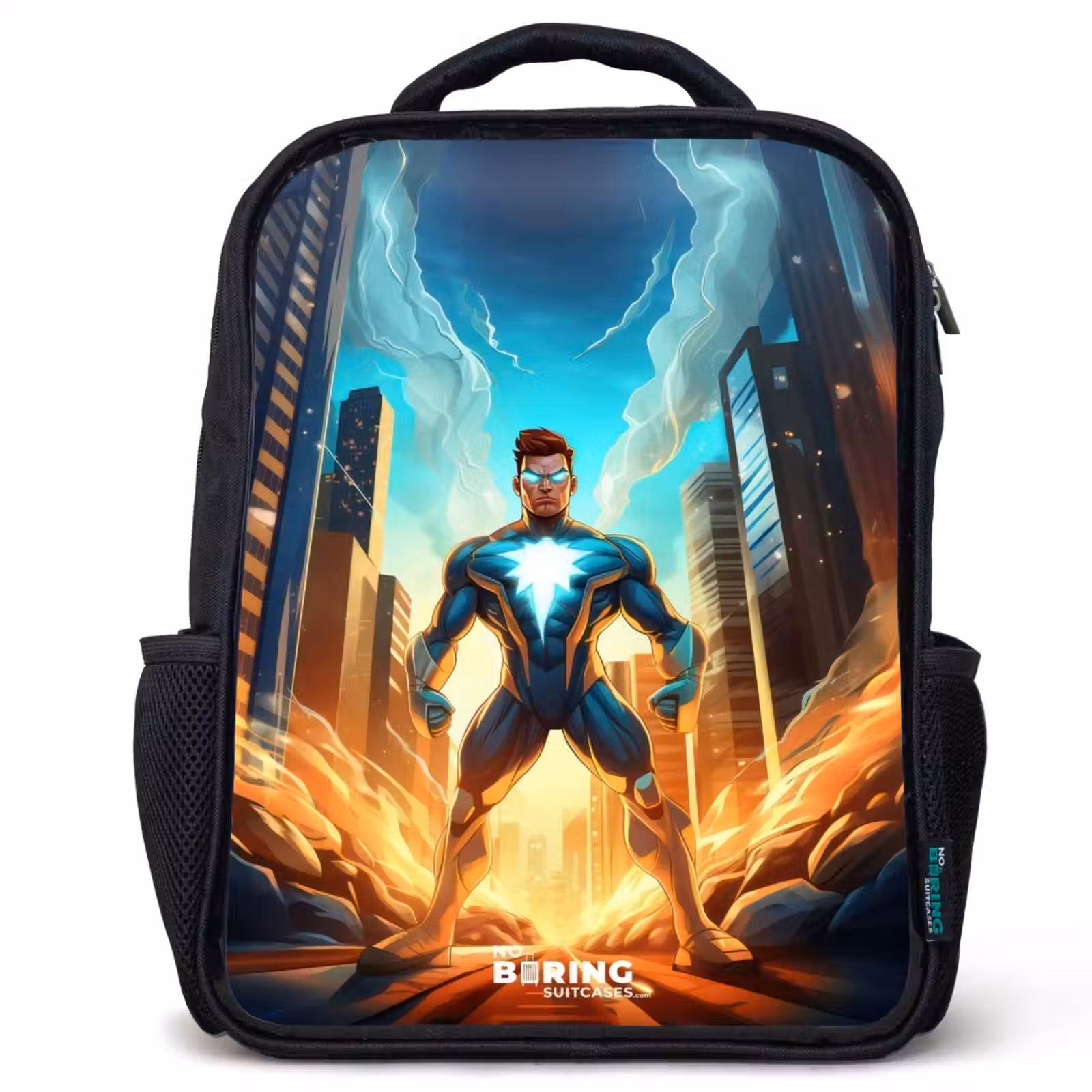 Kinderrucksack - Schwarz - Stadt-Superheld — 1