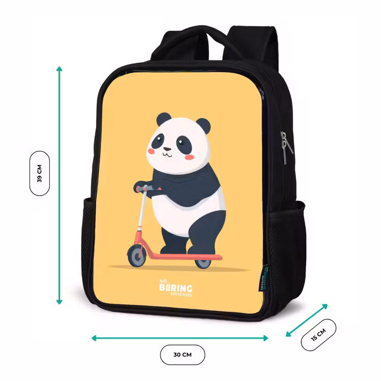 Kinderrucksack - Schwarz - Panda - Stufe - Gelb — 6