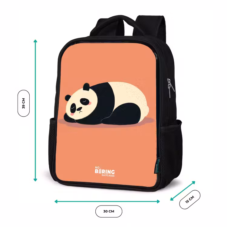 Kinderrucksack - Schwarz - Panda - Schlafend - Orange — 6