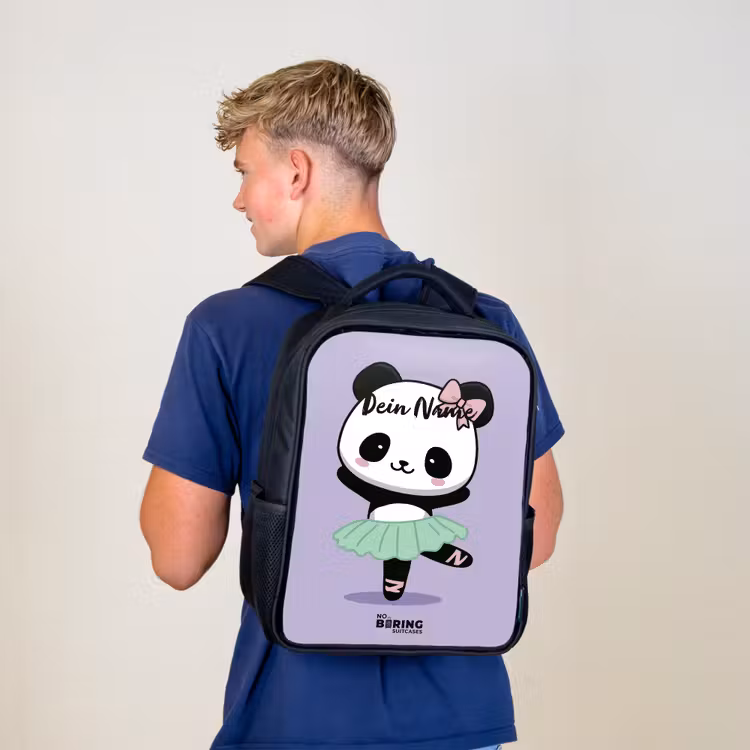 Kinderrucksack - Schwarz - Kawai - Ballett - Panda — 3