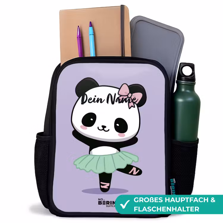 Kinderrucksack - Schwarz - Kawai - Ballett - Panda — 8