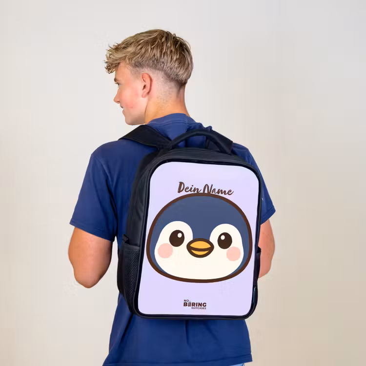 Kinderrucksack - Schwarz - Pinguin — 3
