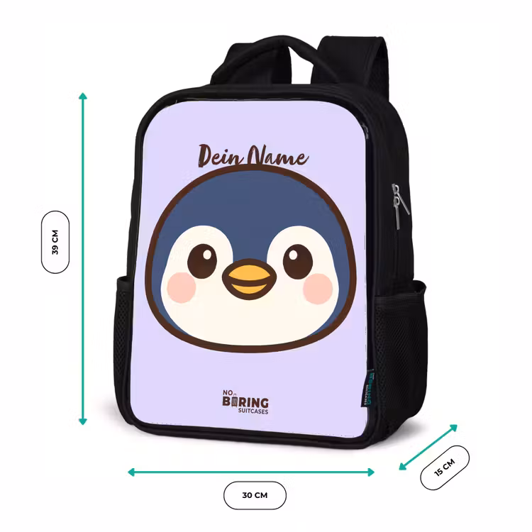 Kinderrucksack - Schwarz - Pinguin — 6