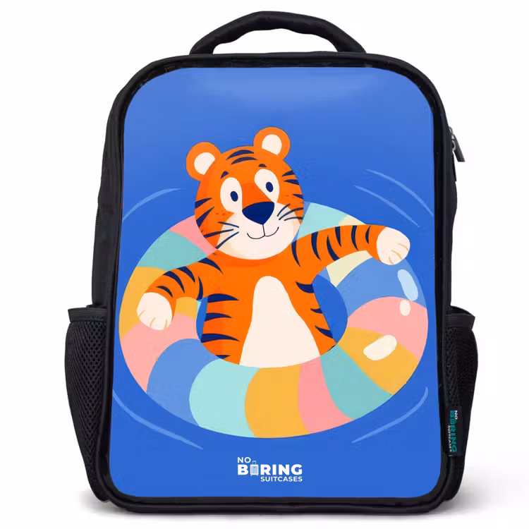 Kinderrucksack - Schwarz - Tiger - Schwimmband - Wasser — 1
