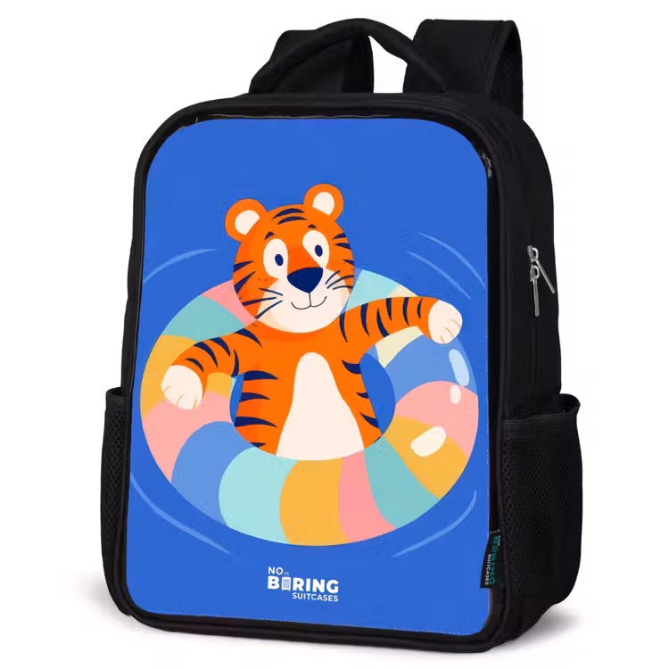 Kinderrucksack - Schwarz - Tiger - Schwimmband - Wasser — 4
