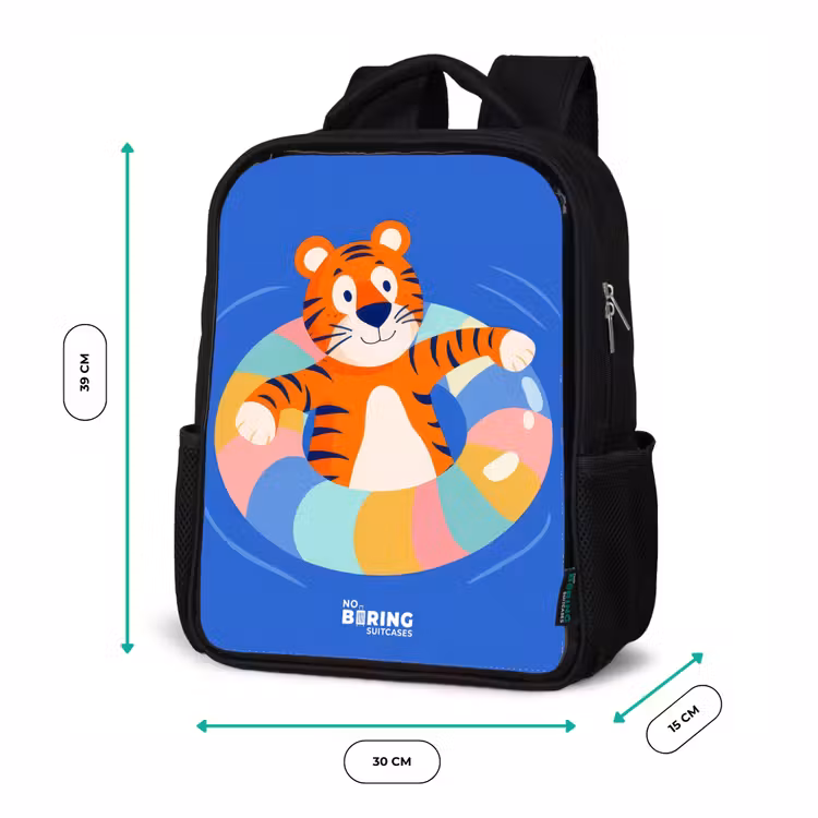 Kinderrucksack - Schwarz - Tiger - Schwimmband - Wasser — 6