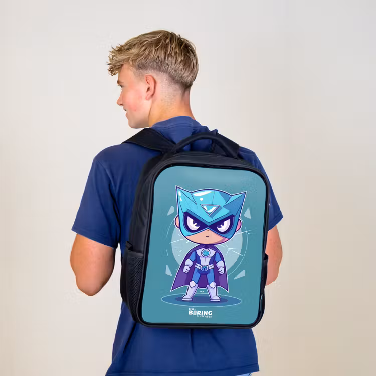 Kinderrucksack - Schwarz - Türkisfarbener Tornado — 3