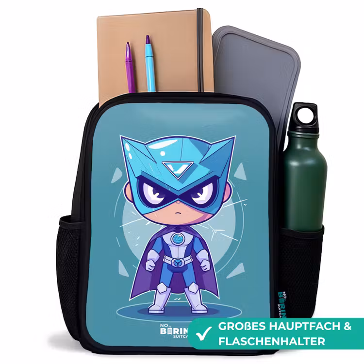 Kinderrucksack - Schwarz - Türkisfarbener Tornado — 8