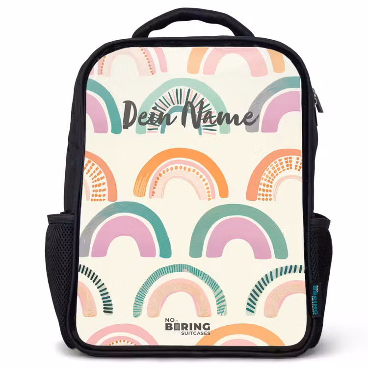 Kinderrucksack - Schwarz - Regenbögen — 1